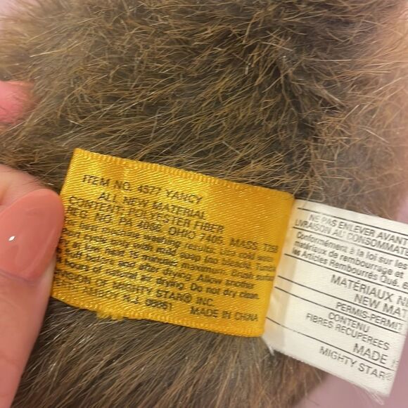 1992 Vintage 24K Special Effects Polar Puff dog terrier stuffed animal plaid EUC - Picture 9 of 9